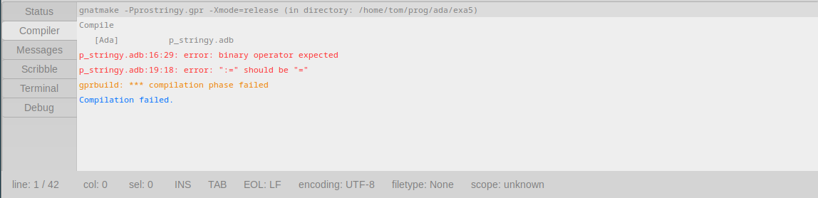 project properties window